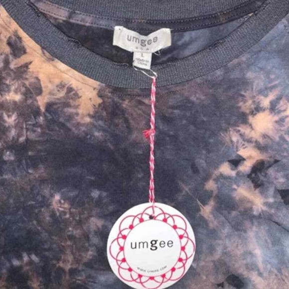 Small Women’s Tie-Dye Oversized Top Distressed Pullover Shirt Stretchy Cotton - Picture 2 of 4